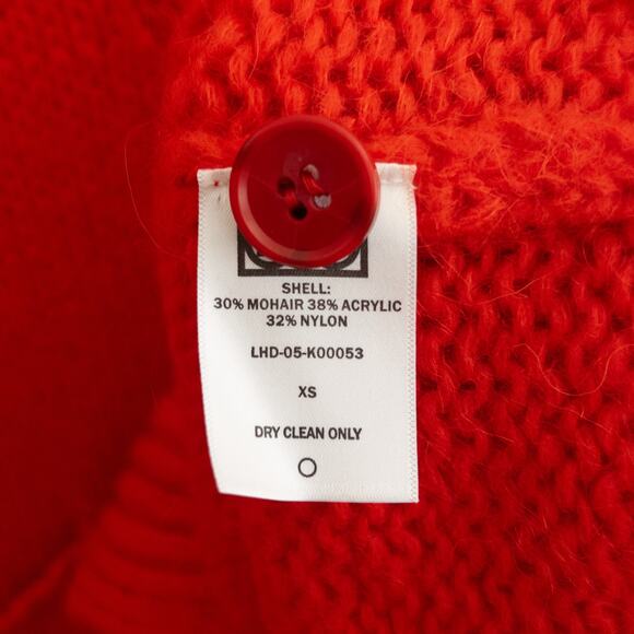 LHD Sycamore Canyon Red Mohair Sweater Cardigan Size XS - Picture 6 of 7